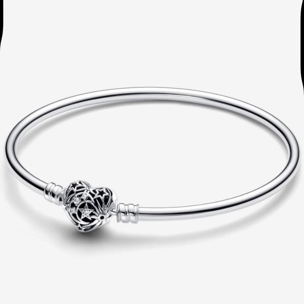Pandora Celestial Heart Charm Bangle - Valentine’s Day